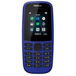 Сотовый телефон Nokia 105SS (без ЗУ) синий 