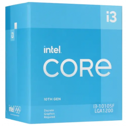 Процессор Intel Core i3-10105F BOX LGA 1200, 4 x 3.7 ГГц