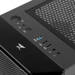 Корпус ZET GAMING Rare Minicase MS2 BG черный Mini-Tower