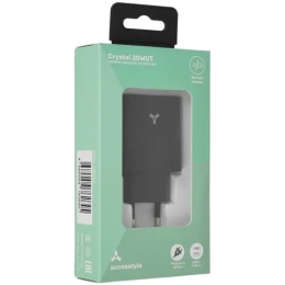 Сетевое зарядное устройство Accesstyle Crystal 20WUT черный