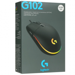 Мышь проводная Logitech G102 LIGHTSYNC [910-005823] черный