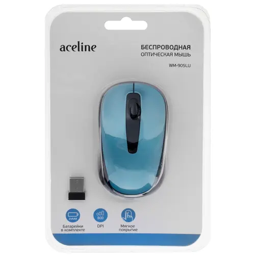 Мышь беспроводная Aceline WM-905LU синий