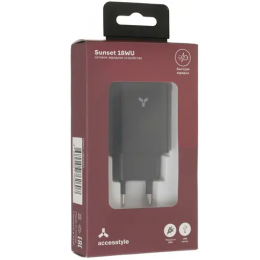 Сетевое зарядное устройство Accesstyle Sunset 18WU черный