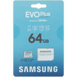Карта памяти Samsung EVO Plus microSDXC 64 ГБ [MB-MC64KA/CN]
