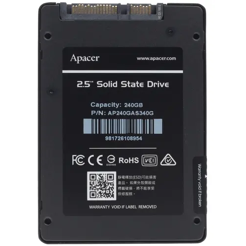 240 ГБ 2.5" SATA накопитель Apacer AS340 PANTHER [AP240GAS340G-1]