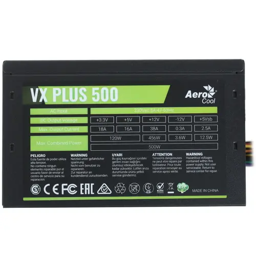 Блок питания AeroCool VX PLUS 500W [VX-500 PLUS]