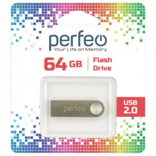 Память USB Flash Perfeo 64GB M07 Metal Series USB 2.0,
