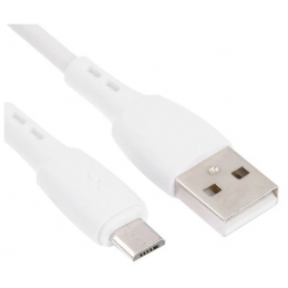 Кабель Carmega USB- MicroUSB белый 1m/2.4A/30W