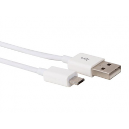 Кабель плоский Olto micro USB - USB белый 1 м вилка - вилка, оплетка - ПВХ