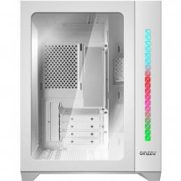 Корпус Ginzzu V400 mATX кубик, закаленное стекло RGB подсветка
