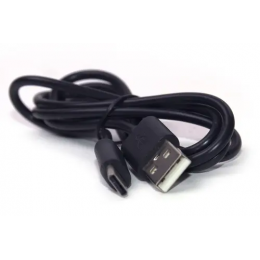 Кабель круглый Olto USB Type-C - USB 2.0 Type-A черный 1 м оплетка - ПВХ