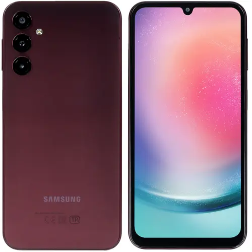 6.5" Смартфон Samsung Galaxy A24 128 ГБ бордовый