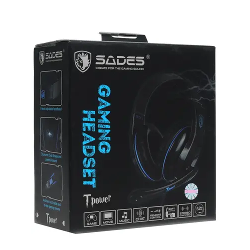 Проводные наушники SADES SA-701 TPower черный
