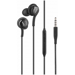 Наушники гарнитура для смартфонов Samsung AKG S8/S9/S10/Plus с микрофоном EO-IG955 черные