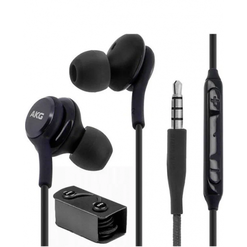Наушники гарнитура для смартфонов Samsung AKG S8/S9/S10/Plus с микрофоном EO-IG955 черные