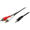 Аудио - кабель GoPower 3,5mm ->2xRCA1,5m, черный