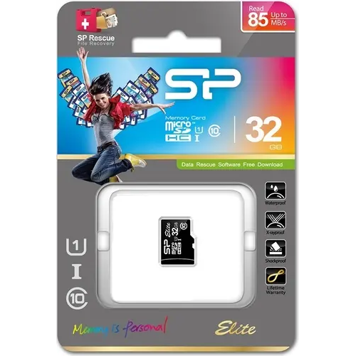 Карта памяти Silicon Power Elite microSDHC 32 ГБ [SP032GBSTHBU1V10SP]