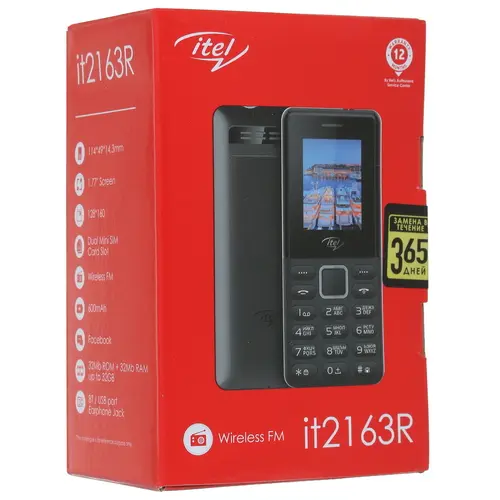Сотовый телефон Itel it2163N черный