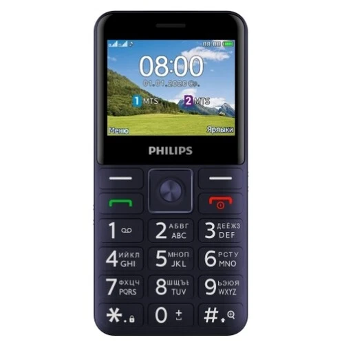 Сотовый телефон Philips Xenium E207 синий 