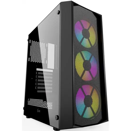 Корпус PowerCase Rhombus X3 Mesh LED [CMRMX-L3] черный