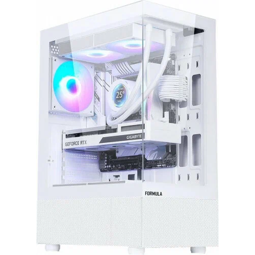 Корпус ATX Formula Crystal Z1, Midi-Tower, без БП, белый