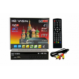 Приставка для цифрового ТВ HD YASIN T777HDT2 черный DVB-T, DVB-T2, HDMI, USB