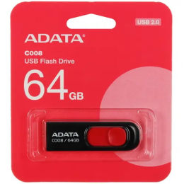 Память USB Flash 64 ГБ ADATA C008 [AC008-64G-RKD]