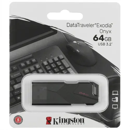 Память USB Flash 64 ГБ Kingston DataTraveler Exodia Onyx [DTXON/64GB]