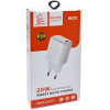 Сетевое ЗУ Denmen DC22W, 9V/2.24А, 1 Type-C, 20W , пластик, белый