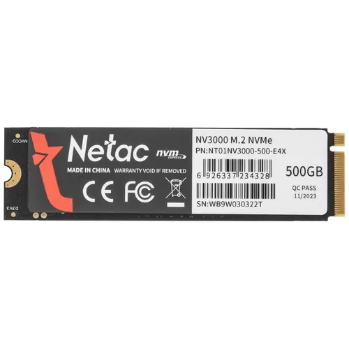 500 ГБ SSD M.2 накопитель Netac NV3000 [NT01NV3000-500-E4X]
