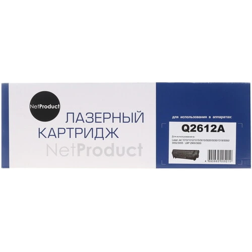 Картридж лазерный NetProduct Q2612A черный овместимый, 2000 стр, 1 шт