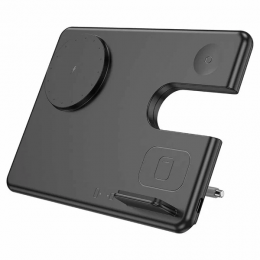 Беспроводное зарядное устройство HOCO CQ1 Geek folding 3 в 1 для девайсов Apple