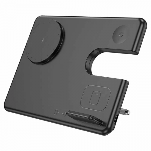 Беспроводное зарядное устройство HOCO CQ1 Geek folding 3 в 1 для девайсов Apple