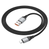 Кабель Hoco U128 USB-A - USB Type-C to USB-C, 1,2м, 60W; черный
