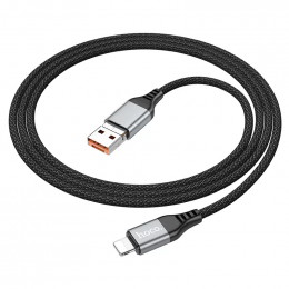 Кабель Hoco U128 USB-A - USB Type-C to USB-C, 1,2м, 60W; черный