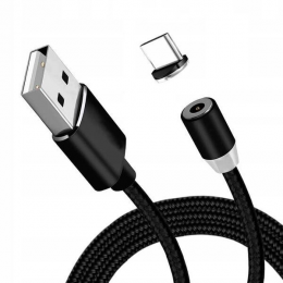 USB-кабель Denmen D09L магнитный, Apple 8 pin, нейлон, 1.0 м