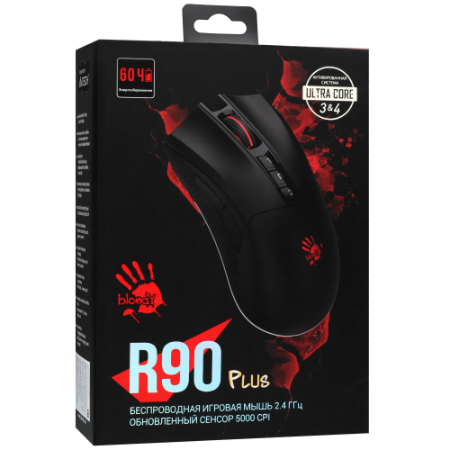 Мышь беспроводная A4Tech Bloody R90 Plus черный