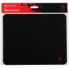 Коврик Defender Black One черный ткань, 250 мм x 200 мм x 2 мм