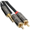 Кабель DEXP jack 3.5 мм - 2RCA черный