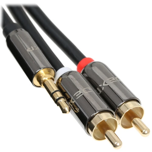 Кабель DEXP jack 3.5 мм - 2RCA черный
