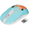Мышь+коврик беспроводная DEXP WM-201WU Lady голубой