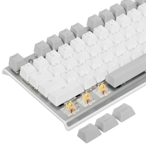 Клавиатура проводная A4Tech Fstyler FS100 Neon механическая, клавиш - 104, USB Type-A, серый