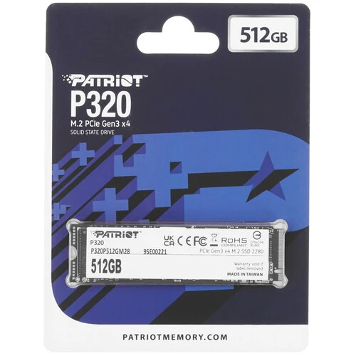 512 ГБ M.2 NVMe накопитель Patriot P320 [P320P512GM28]