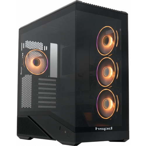 Корпус HSPD F711 (F711-TGBK- ARGB) черный