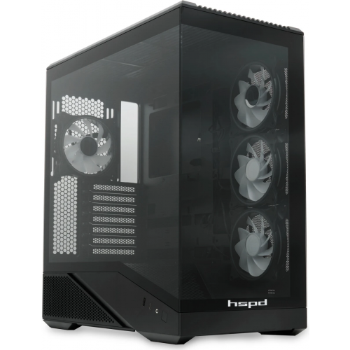 Корпус HSPD F711 (F711-TGBK- ARGB) черный