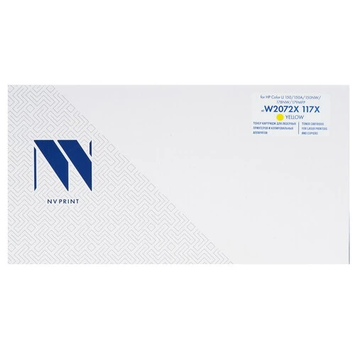 Картридж NV Print NV-W2072X-117X-Y Yellow совместимый для HP Color LJ 150/150A/150NW/178NW/179MFP (1300k)