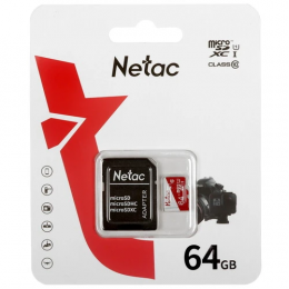 Карта памяти Netac P500 ECO microSDXC 64 ГБ